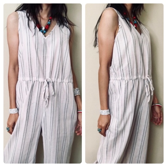 drew striped jumpsuit